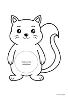 Vorschau - Mal- und Bastelvorlagen - Bastelvorlage Herbst Eichhörnchenpost: Eichhörnchen mit Geheimtasche - Seite 3