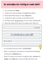 Vorschau - Arbeitsblätter - So schreibe ich in mein Heft (Hefteinträge: Deutsch&Mathe, Lineatur 3 und 4) - Seite 3