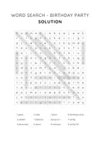 Vorschau - Arbeitsblätter - Birthday Party / Word Search / Suchsel / Englisch 3-5 - Seite 3