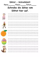 Vorschau - Test - GRATIS - Diktat Thema Buchstabe O - DaZ/DaF, Deutsch (Klasse 1 bis 4) - Seite 2