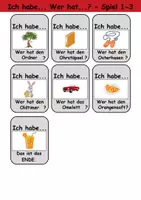 Vorschau - Spiele - Ich habe, wer hat? (Buchstabe O) 1. Klasse Deutsch, DaZ/DaF - Wortschatz Förderung, Hörverstehen, Leseverstehen - Gruppenspiel - Seite 3