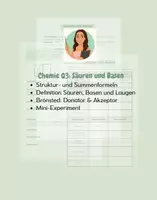 Vorschau - Arbeitsblätter - Materialpaket: Säuren und Basen - Deckblatt