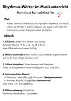 Vorschau - Stationenlernen - Rhythmus-Wörter in der Grundschule (PDF Arbeitsblätter) - Seite 1