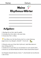 Vorschau - Stationenlernen - Rhythmus-Wörter in der Grundschule (PDF Arbeitsblätter) - Seite 2