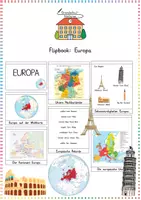 Vorschau - Merkblätter - Europa: Flipbook (Geografie & Steckbriefe) - Sachunterricht - Kl. 3/4 - Deckblatt
