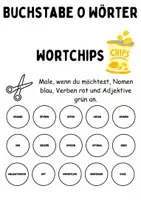 Vorschau - Mal- und Bastelvorlagen - Wortarten Chips Buchstabe O - DaZ/DaF, Deutsch (Nomen, Verben, Adjektive) - Seite 2