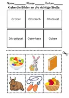 Vorschau - Lehrpläne/Lehrermaterial - Bilder an die richtige Stelle kleben Thema Buchstabe O - DaZ/DaF, Deutsch (Wortschatz) - Seite 3