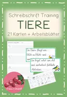 Vorschau - Arbeitsblätter - Schreibschrift Training Tiere - Österreichische Schulschrift - Deckblatt