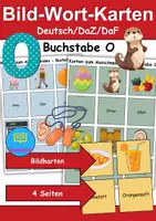 Vorschau - Spiele - Bild-Wort-Karten Thema Buchstabe O - DaZ/DaF, Deutsch (Wortschatz) - Deckblatt