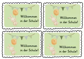 Vorschau - Anderer Materialtyp - Hasenklasse Willkommensschildchen - Deckblatt