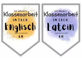Vorschau - Mal- und Bastelvorlagen - Klassenarbeiten Wimpel Überblick - Seite 2