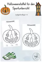 Vorschau - Spiele - Halloween - Staffellauf für den Sportunterricht (Kl. 1-4) - Deckblatt