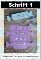 Vorschau - Mal- und Bastelvorlagen - Bonbon-Geschenkschachtel "Herzlich willkommen im neuen Schuljahr" - Seite 2