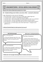 Vorschau - Arbeitsblätter - Gefährliche Social Media Challenges – Argumentieren - Seite 3