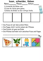 Vorschau - Mal- und Bastelvorlagen - Buchstabe P Leserätsel - Lesen, schneiden, kleben - DaZ/DaF, Deutsch, Sachunterricht - Seite 2