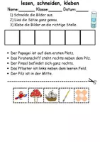 Vorschau - Mal- und Bastelvorlagen - Buchstabe P Leserätsel - Lesen, schneiden, kleben - DaZ/DaF, Deutsch, Sachunterricht - Seite 3