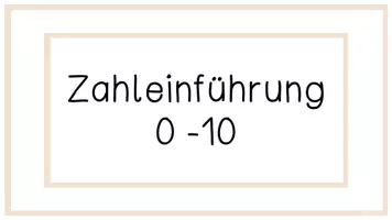 Vorschau - Präsentationen/Tafelbilder - Digitales Tafelbild für die Zahleinführung (0-10) - Seite 1