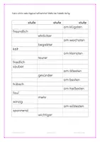 Vorschau - Arbeitsblätter - Vergleichsformen Grundstufe, Mehrstufe, Meiststufe - Seite 3