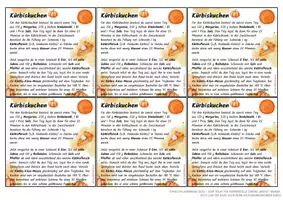 Vorschau - Unterrichtsreihen - Kürbiskuchen | Mini-Rezeptkarte | vegetarisch | Herbstgruß | Klasse 3–6 - Seite 1