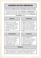 Vorschau - Arbeitsblätter - Kennzeichen des Lebendigen - Deckblatt