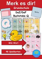 Vorschau - Unterrichtsreihen - Materialpaket - Buchstabe Q XXL Paket Wortschatzpaket - DaZ/DaF, Deutsch, Sachunterricht (Grundschule) - Seite 1