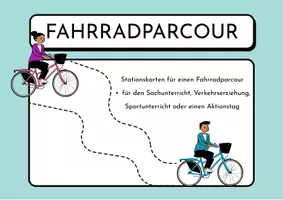 Vorschau - Stationenlernen - Fahrrad - Parcour: Stationskarten - Verkehrserziehung - Seite 1