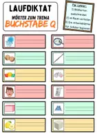 Vorschau - Unterrichtsreihen - Laufdiktat / Schleichdiktat Buchstabe Q - DaZ/DaF, Deutsch (Diktat) - Seite 3