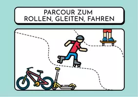 Vorschau - Stationenlernen - Parcours „Rollen, Gleiten, Fahren“ mit Stationspass – Für Roller, Inliner, Skateboard & Co. - Seite 1