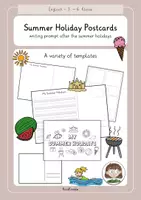 Vorschau - Arbeitsblätter - Back to School Writing Prompt – Summer Holiday Postcard Templates - Deckblatt