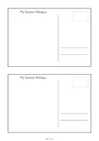 Vorschau - Arbeitsblätter - Back to School Writing Prompt – Summer Holiday Postcard Templates - Seite 2