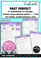 Vorschau - Arbeitsblätter - Arbeitsblätter zum Past Perfect - Deckblatt