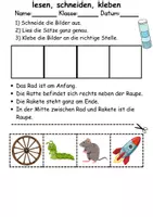 Vorschau - Arbeitsblätter - Buchstabe R Leserätsel - Lesen, schneiden, kleben - DaZ/DaF, Deutsch, Sachunterricht - Seite 2