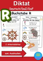 Vorschau - Arbeitsblätter - Materialpaket - Schreiben und Sprache Thema Buchstabe R - DaZ/DaF, Deutsch - Seite 1