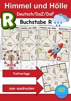 Vorschau - Arbeitsblätter - Himmel und Hölle Buchstabe R - DaZ/DaF, Deutsch (flaten/basteln) - Deckblatt