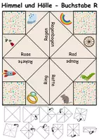 Vorschau - Arbeitsblätter - Himmel und Hölle Buchstabe R - DaZ/DaF, Deutsch (flaten/basteln) - Seite 1