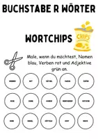 Vorschau - Arbeitsblätter - Wortarten Chips Buchstabe R - DaZ/DaF, Deutsch (Nomen, Verben, Adjektive) - Seite 2