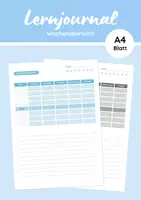Vorschau - Arbeitsblätter - Lernjournal: Wochenüberblick (Stundentafel/ Stundenplan) - Deckblatt