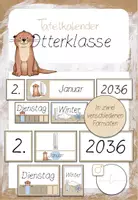 Vorschau - Poster - Tafelkalender für eine Otterklasse - Deckblatt