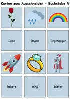 Vorschau - Spiele - Bild-Wort-Karten Thema Buchstabe R - DaZ/DaF, Deutsch (Wortschatz) - Seite 1