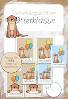 Vorschau - Poster - Otterklasse Geburtstagsschilder - Deckblatt