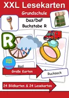 Vorschau - Arbeitsblätter - XXL Lesekarten & Bildkarten Buchstabe R - DaZ/DaF, Deutsch (Grundschule) - Deckblatt