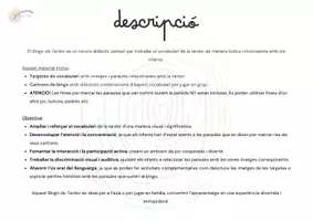 Vista previa - Refuerzo / NEE / Materiales de apoyo - BINGO DE TARDOR: LLETRA DE PAL i LLIGADA - página 1