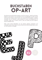 Vorschau - Mal- und Bastelvorlagen - Buchstaben OP-Art, Ausmalen und Gestalten - Deckblatt
