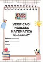 anteprima - Esercizi - VERIFICA INGRESSO CLASSE SECONDA - Pagina di copertina