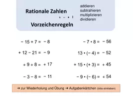 Vorschau - Präsentationen/Tafelbilder - Tafelbild (Präsentation): Wiederholung von Rationalen Zahlen - Seite 3