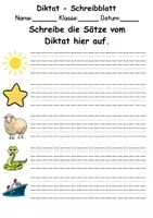 Vorschau - Arbeitsblätter - GRATIS - Diktat Thema Buchstabe S - DaZ/DaF, Deutsch (Klasse 1 bis 4) - Seite 2