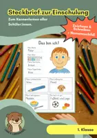 Vorschau - Arbeitsblätter - Steckbrief 1. Klasse zur Einschulung | Linos Edition - Deckblatt