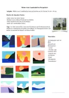 Vorschau - Arbeitsblätter - Einfach Landschaften zeichnen – mit Tiefe und Perspektive - Deckblatt