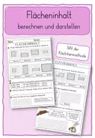 Vorschau - Arbeitsblätter - Flächeninhalt berechnen und darstellen - Deckblatt