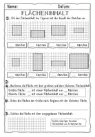 Vorschau - Arbeitsblätter - Flächeninhalt berechnen und darstellen - Seite 1